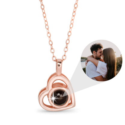 Personalized Heart Photo Necklace