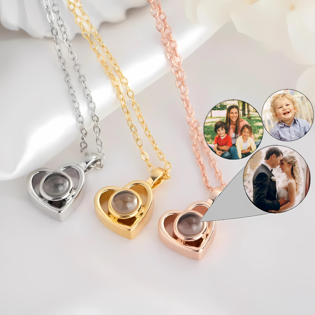 Personalized Heart Photo Necklace